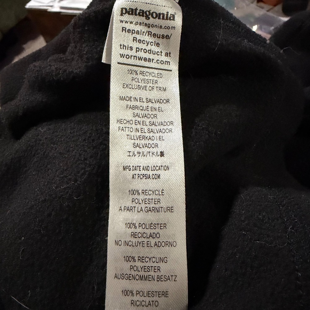 Patagonia Mens Micro D Quarter-Zip Fleece Pullover Black 26176 Size Large - Picture 5 of 8